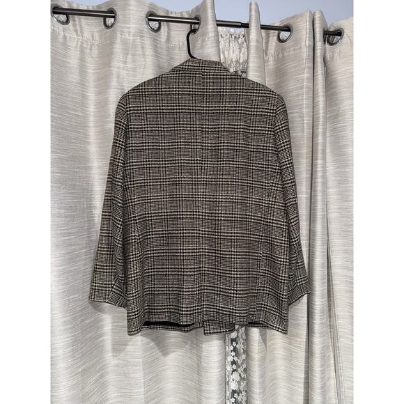 Ann May woven plaid silk blazer size 14 - Picture 6 of 9